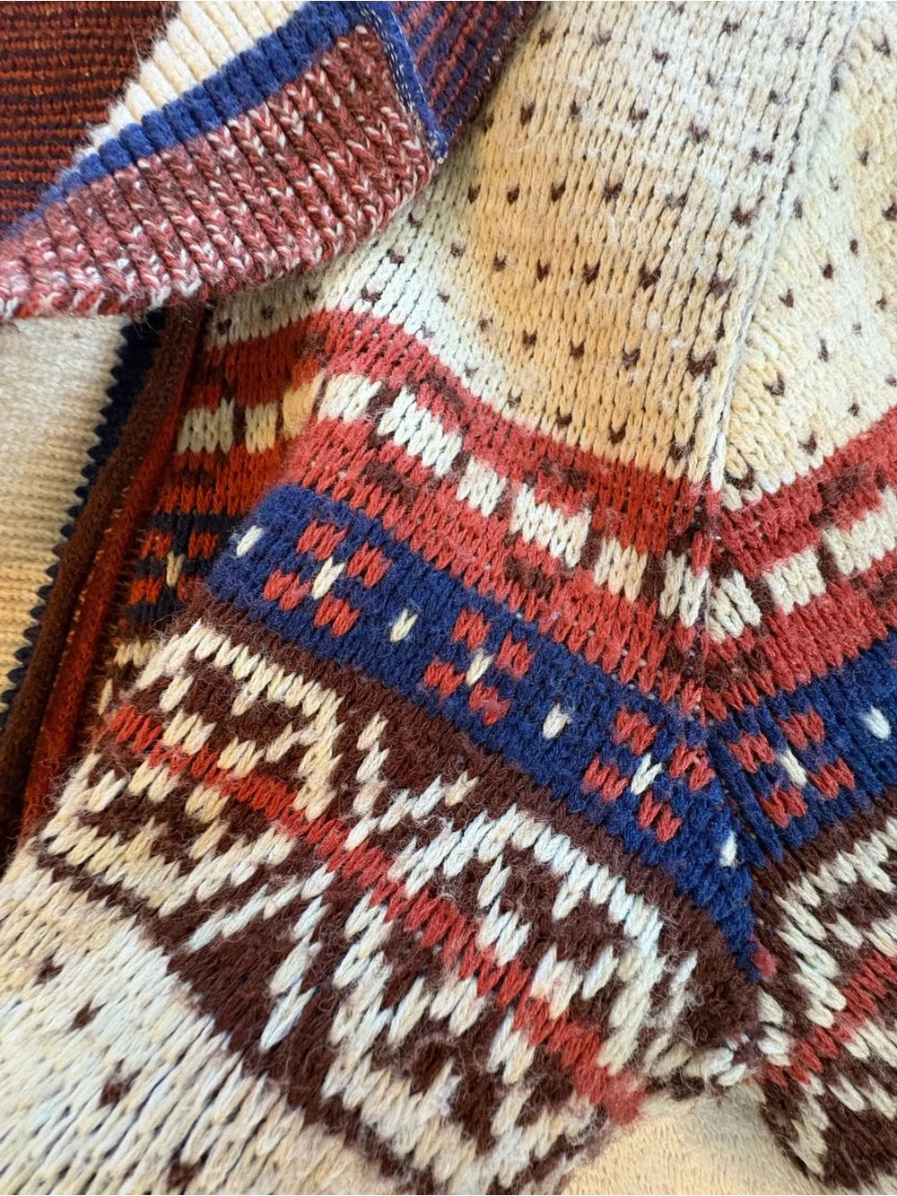 Sabra Wintuk Vintage 70s Hooded Wrap Cardigan Sweater Coat one Size Rare